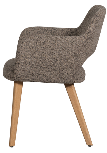 WOOOD MURAT SPISESTOL TAUPE MED NATURTRE