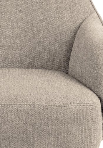 ACT NORDIC Texas Relaxsessel, mit Armlehnen und Taschenfedern – beiger Stoff und schwarzer Stahl