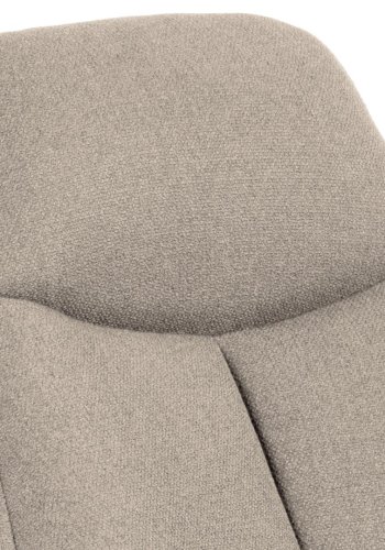 ACT NORDIC Texas Relaxsessel, mit Armlehnen und Taschenfedern – beiger Stoff und schwarzer Stahl