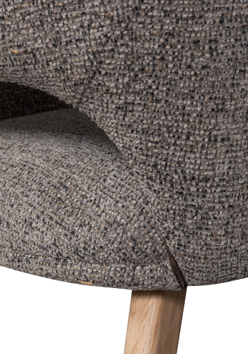 WOOOD MURAT SPISESTOL TAUPE MED NATURTRE