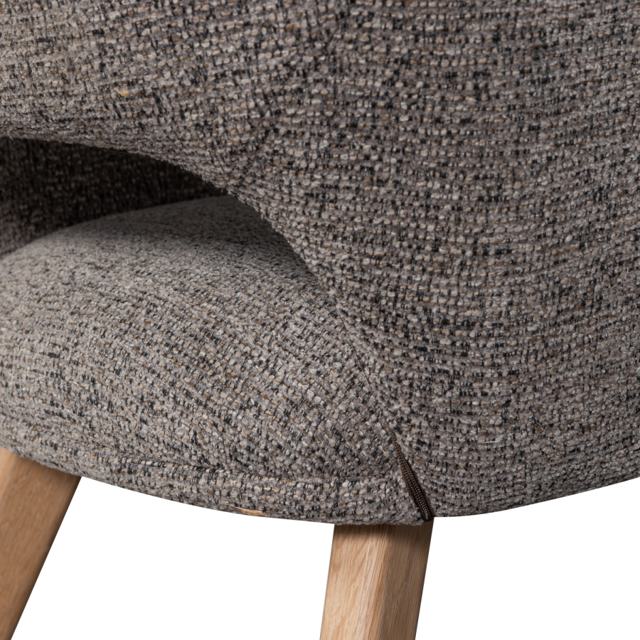 WOOOD MURAT SPISESTOL TAUPE MED NATURTRE