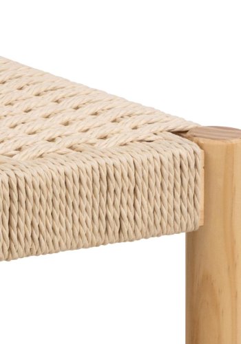 ACT NORDIC Alvin skammel, m. vvet mnster - off white papirflet og natur fyrretr (35x35)