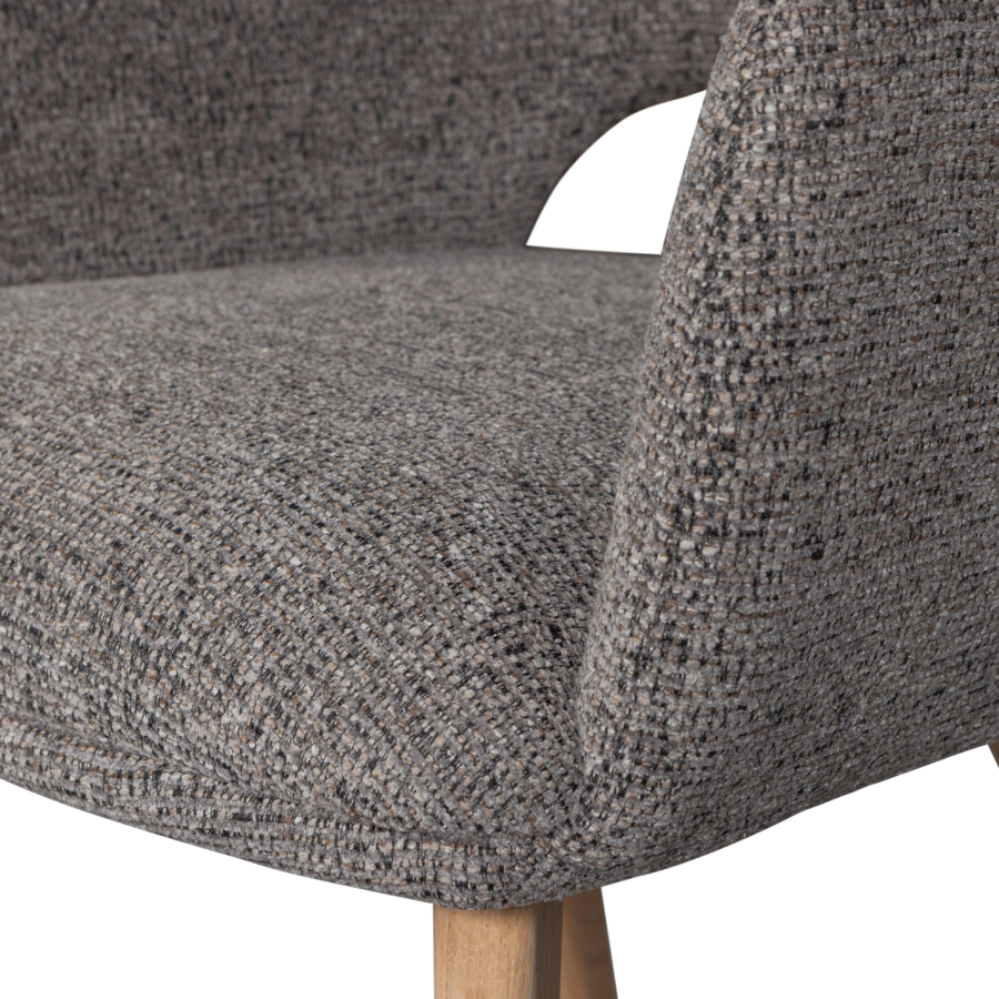 WOOOD MURAT SPISESTOL TAUPE MED NATURTRE