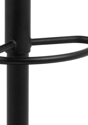 ACT NORDIC Lucy Barhocker, mit Rückenlehne, Fußstütze, Drehfunktion - Sandstoff und schwarzes Eichenfurnier/Stahl