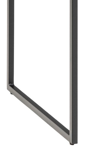 ACT NORDIC Seaford skrivebord, m. 1 hylde og 1 skuffe - sort ask ru melamin og sort stl (110x45)