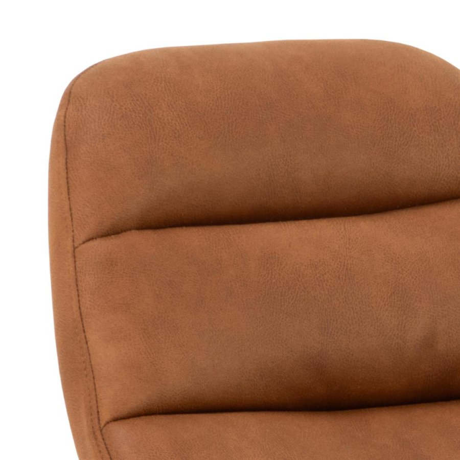 ACT NORDIC Chaplin sjeselong, med horisontale smmer - konjakkblanding i stoff og svart stl (63x156)