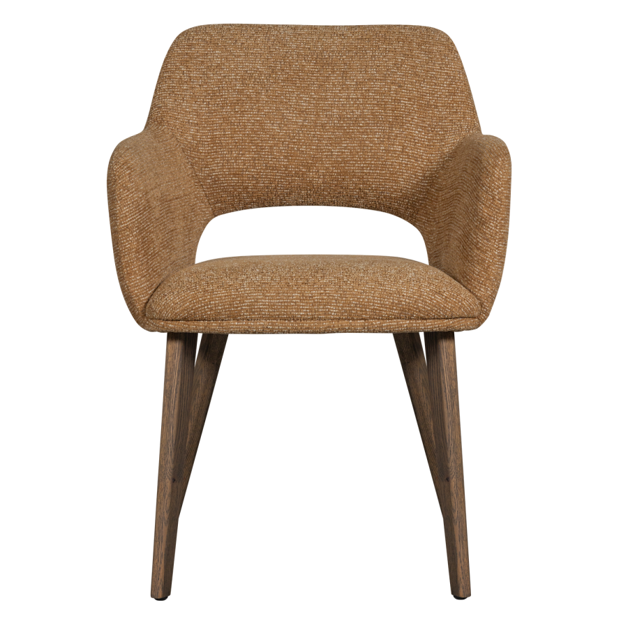 WOOOD MURAT SPISESTOL GUL MED MRK BRUN TRE