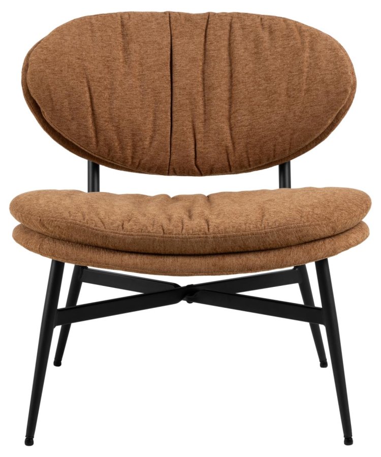 ACT NORDIC Burma lenestol - terrakottastoff og matt svart stl