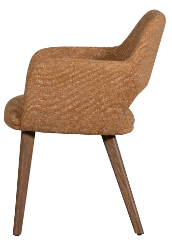 WOOOD MURAT SPISESTOL GUL MED MRK BRUN TRE