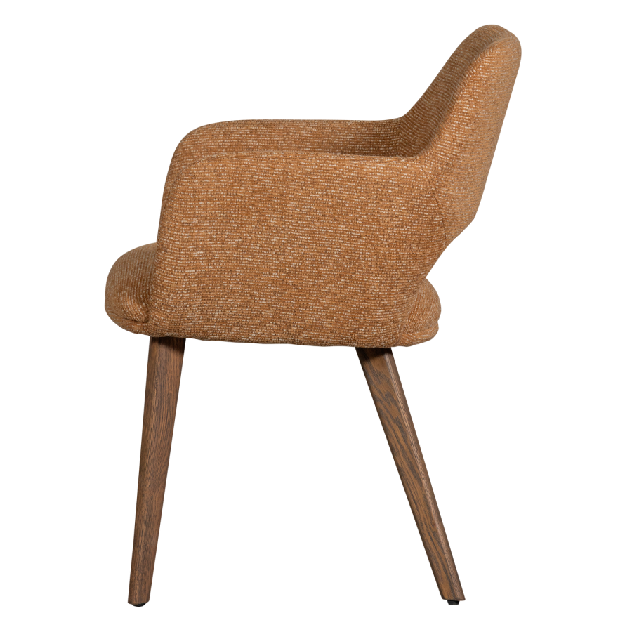 WOOOD MURAT SPISESTOL GUL MED MRK BRUN TRE