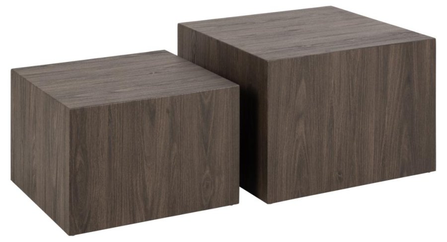 ACT NORDIC Dice sofabord, kvadratisk - ask rgfarvet ru papir (st af 2)