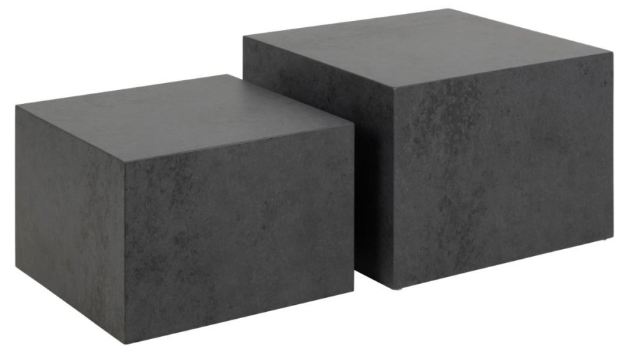 ACT NORDIC Dice salongbord, firkantet - svart Ocean grovt papir (sett med 2)