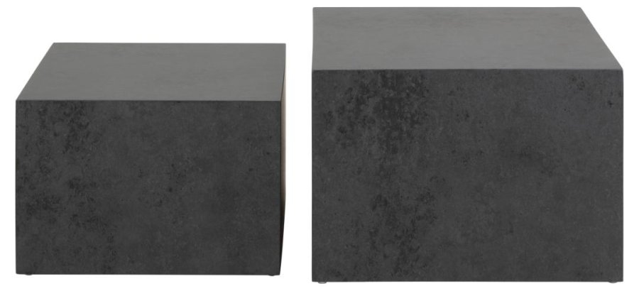 ACT NORDIC Dice salongbord, firkantet - svart Ocean grovt papir (sett med 2)