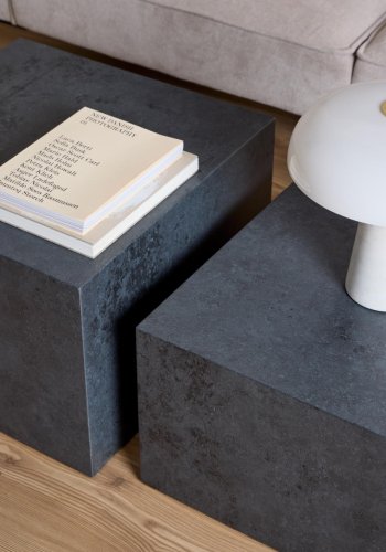 ACT NORDIC Dice salongbord, firkantet - svart Ocean grovt papir (sett med 2)