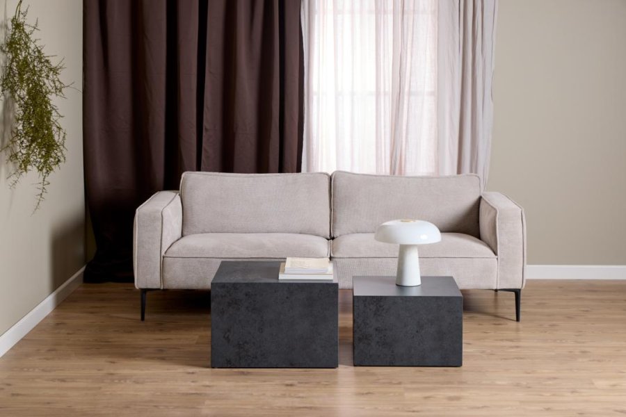 ACT NORDIC Dice salongbord, firkantet - svart Ocean grovt papir (sett med 2)