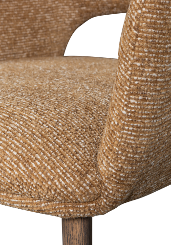 WOOOD MURAT SPISESTOL GUL MED MRK BRUN TRE