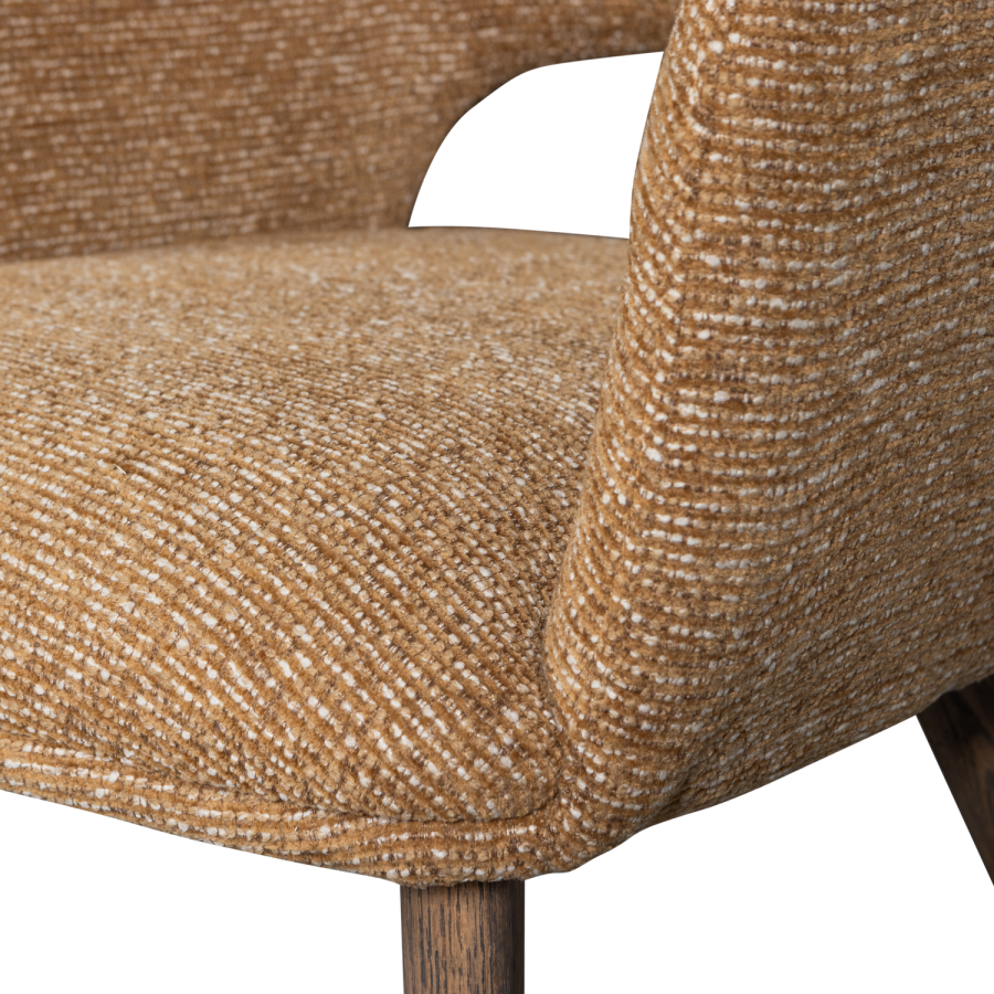 WOOOD MURAT SPISESTOL GUL MED MRK BRUN TRE