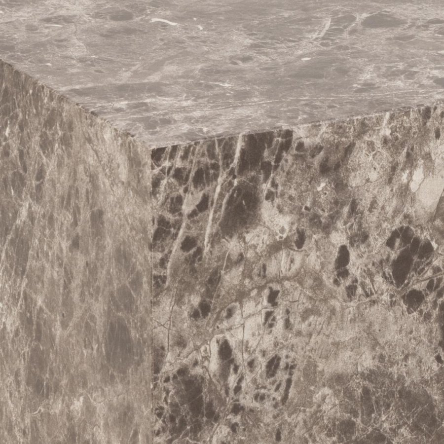 ACT NORDIC Dice salongbord, firkantet - lysebrunt Emperador grovt papir (sett med 2)