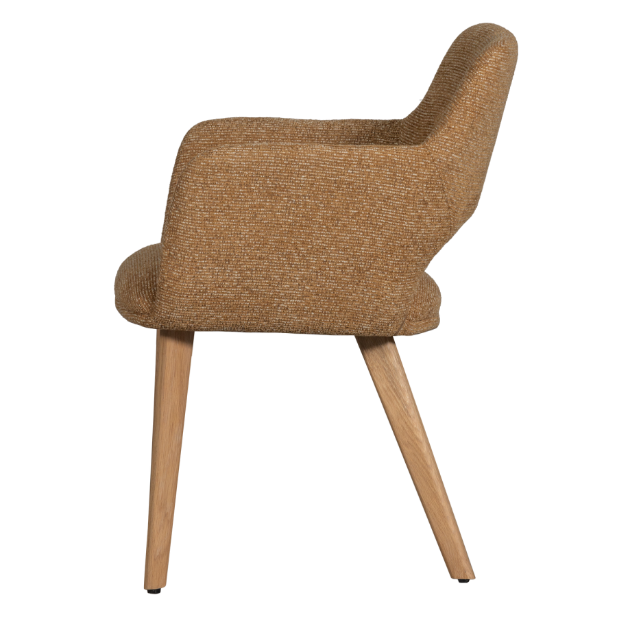 WOOOD MURAT SPISESTOL GUL MED NATURTRE