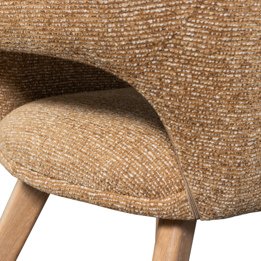 WOOOD MURAT SPISESTOL GUL MED NATURTRE