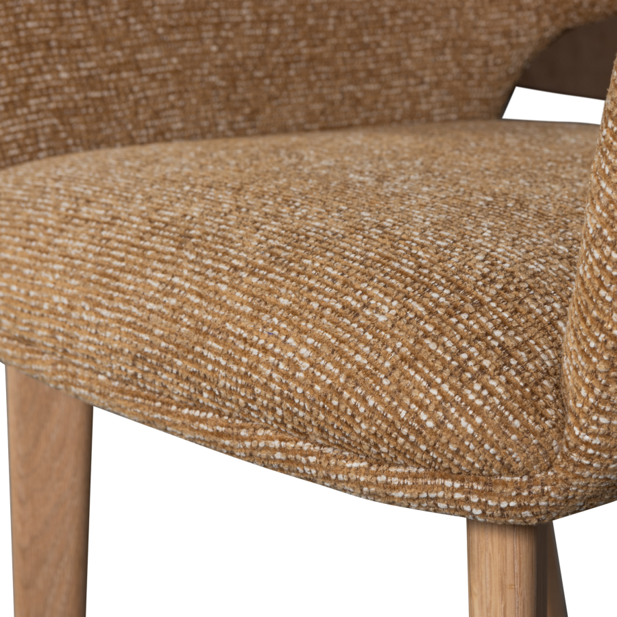 WOOOD MURAT SPISESTOL GUL MED NATURTRE