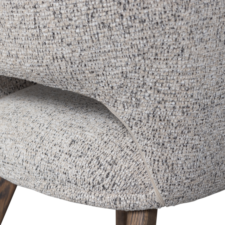 WOOOD MURAT SPISESTOL NATURLIG MED TRE I MRK BRUN