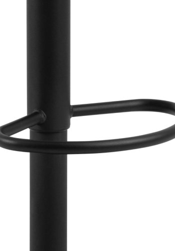 ACT NORDIC Grace Barhocker, mit Rückenlehne, Armlehnen, Fußstütze, Drehfunktion – Sandstoff und schwarzer Stahl