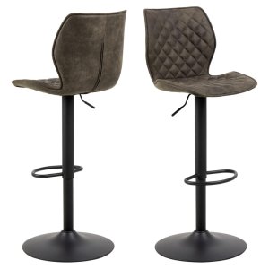 ACT NORDIC Naomi barkrakk, med ryggsttte, fotsttte og svingfunksjon - antrasittgrtt stoff og svart stl