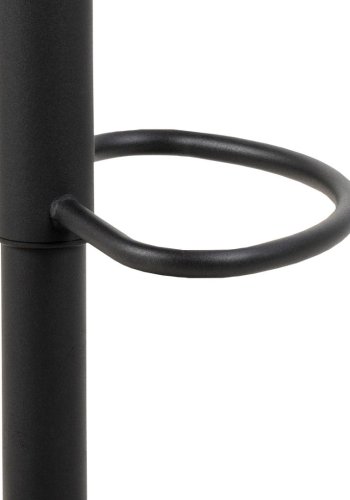 ACT NORDIC Naomi Barhocker, mit Rückenlehne, Fußstütze und Drehfunktion – anthrazitgrauer Stoff und schwarzer Stahl