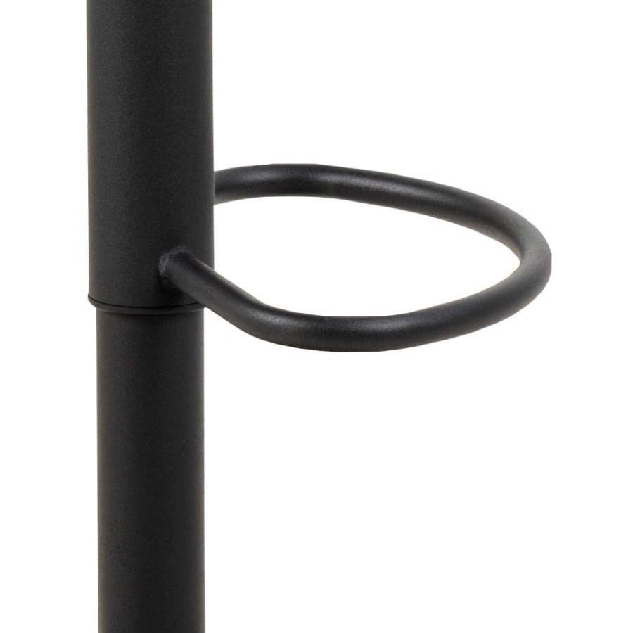 ACT NORDIC Naomi Barhocker, mit Rückenlehne, Fußstütze und Drehfunktion – anthrazitgrauer Stoff und schwarzer Stahl