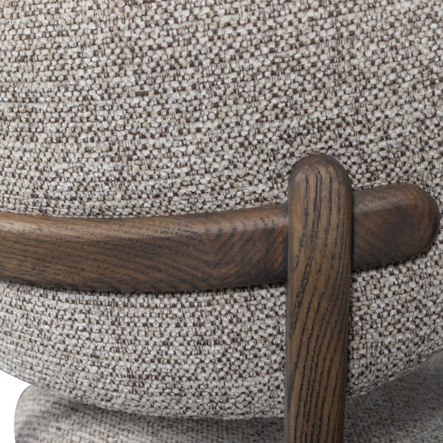 WOOOD UDAR SPISESTOL MED TRERAMME MRK BRUN