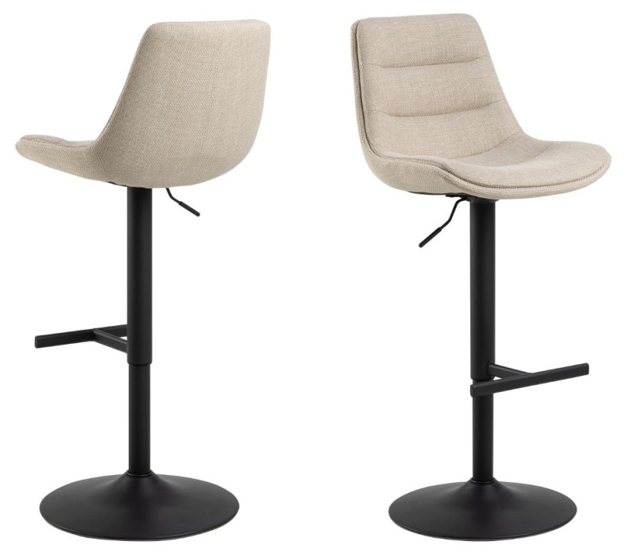 ACT NORDIC Adisa barkrakk, med ryggsttte, fotsttte, svingfunksjon, gasspatron - beige stoff og svart stl