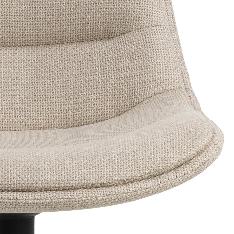 ACT NORDIC Adisa barkrakk, med ryggsttte, fotsttte, svingfunksjon, gasspatron - beige stoff og svart stl