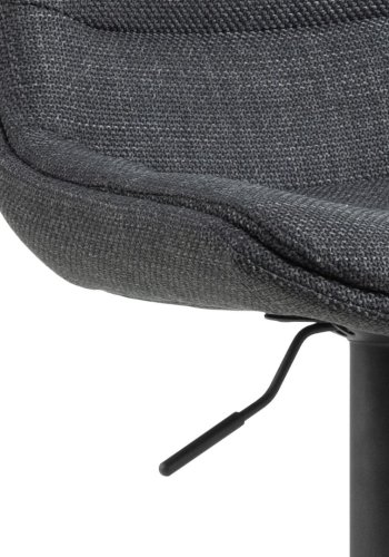 ACT NORDIC Adisa barstol, m. rygln, fodsttte, drejefunktion, gaspatron - mrkegr stof/sort stl