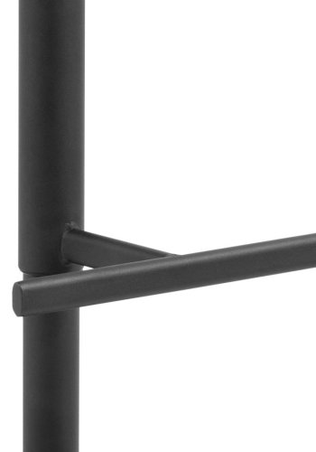 ACT NORDIC Adisa barstol, m. rygln, fodsttte, drejefunktion, gaspatron - mrkegr stof/sort stl