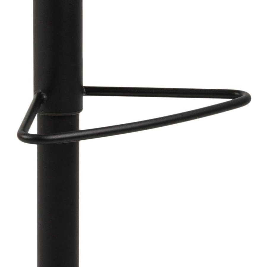 ACT NORDIC Sylvia Barhocker, mit Rückenlehne, Fußstütze, Drehfunktion, Gaskartusche - Stoff anthrazit/Stahl schwarz