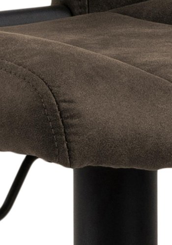 ACT NORDIC Sylvia Barhocker, mit Rückenlehne, Fußstütze, Drehfunktion, Gaskartusche - Stoff anthrazit/Stahl schwarz