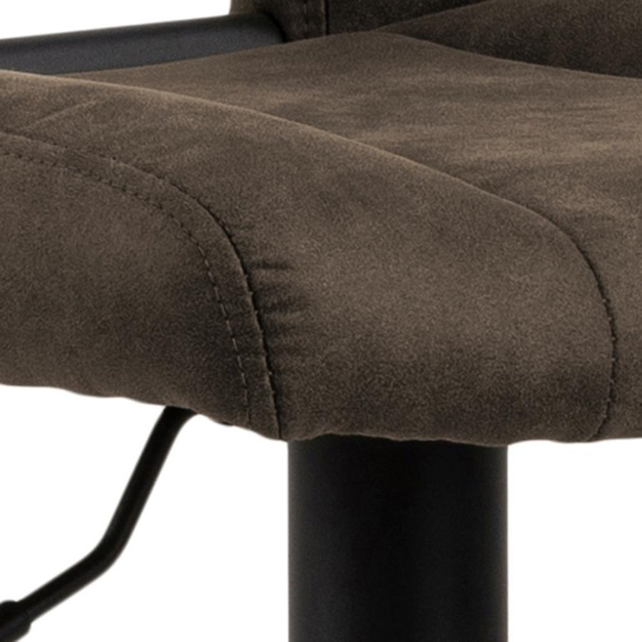 ACT NORDIC Sylvia Barhocker, mit Rückenlehne, Fußstütze, Drehfunktion, Gaskartusche - Stoff anthrazit/Stahl schwarz