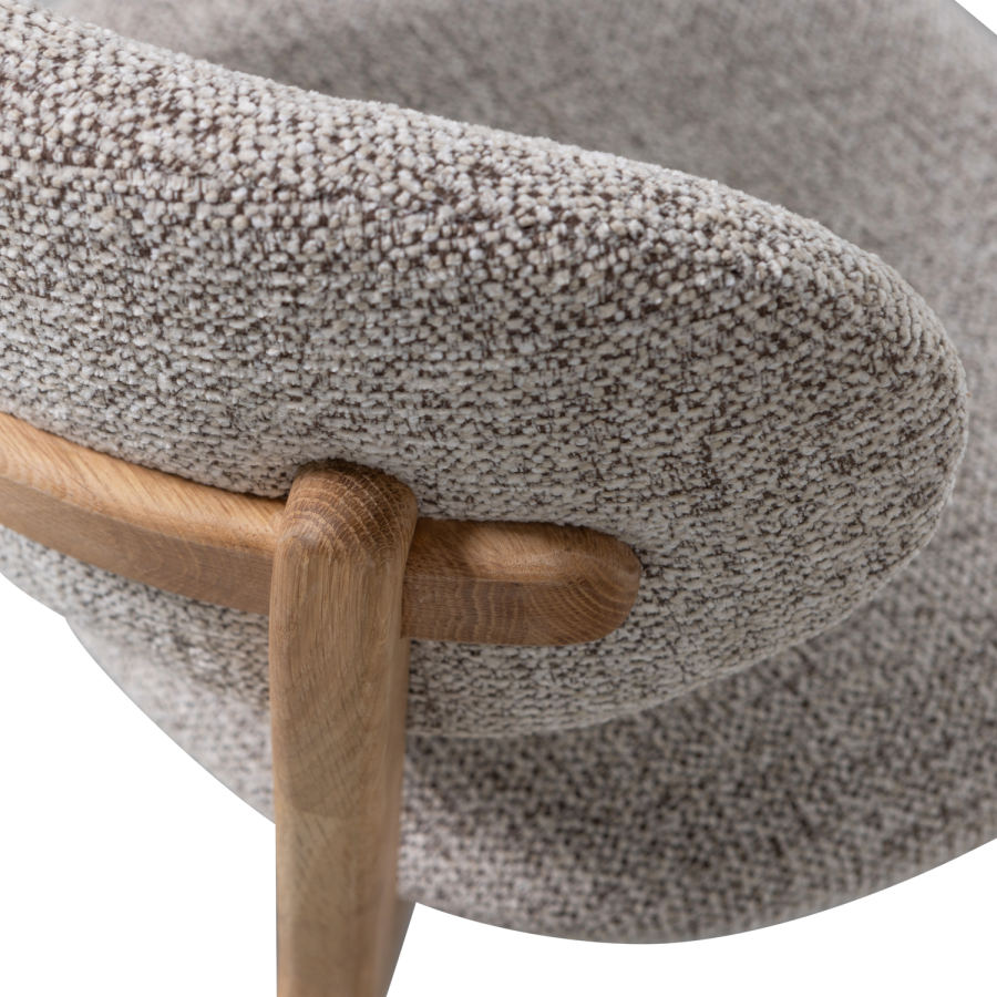 WOOOD UDAR SPISESTOL MED TRERAMME NATURLIG