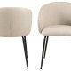 ACT NORDIC Eleanor matstol, med armstöd - beige tyg och svart stl