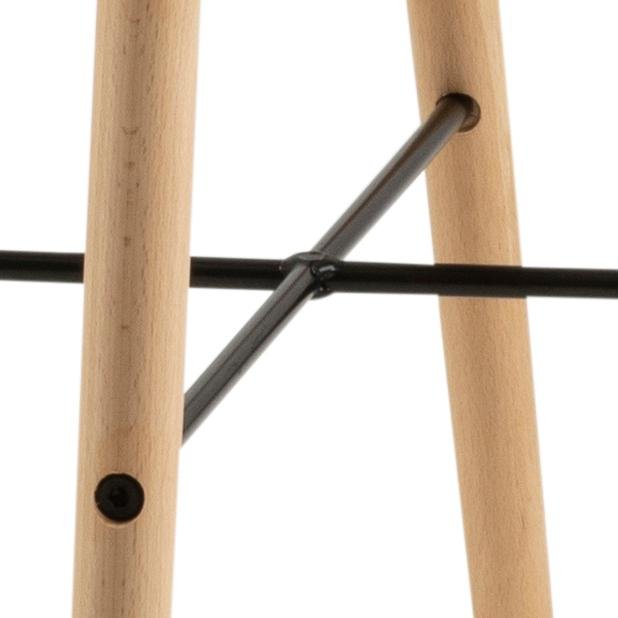 ACT NORDIC I_Luna Esszimmerstuhl, mit Armlehnen, weißes PU, mattweißes Polypropylen und matte Buche