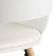 ACT NORDIC I_Luna Esszimmerstuhl, mit Armlehnen, weißes PU, mattweißes Polypropylen und matte Buche