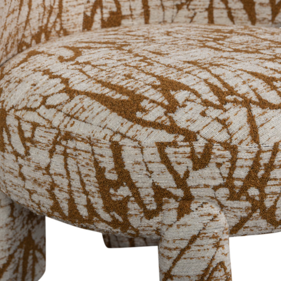 WOOOD UPKE LNESTOL MED DESIGN NATURLIG/BRUN