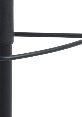 ACT NORDIC Sylvia Barhocker, mit Rückenlehne, Fußstütze, Drehfunktion, Gaskartusche – dunkelgrauer Stoff/schwarzer Stahl