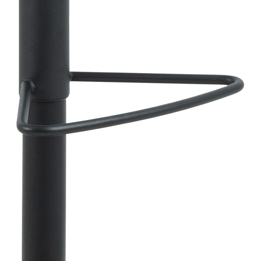 ACT NORDIC Sylvia Barhocker, mit Rückenlehne, Fußstütze, Drehfunktion, Gaskartusche – dunkelgrauer Stoff/schwarzer Stahl