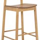 ACT NORDIC Barlow Barhocker, mit Rückenlehne, Fußstütze - Eiche Acryllack Eichenfurnier und Eiche Acryllack Kautschukholz