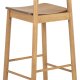 ACT NORDIC Barlow Barhocker, mit Rückenlehne, Fußstütze - Eiche Acryllack Eichenfurnier und Eiche Acryllack Kautschukholz