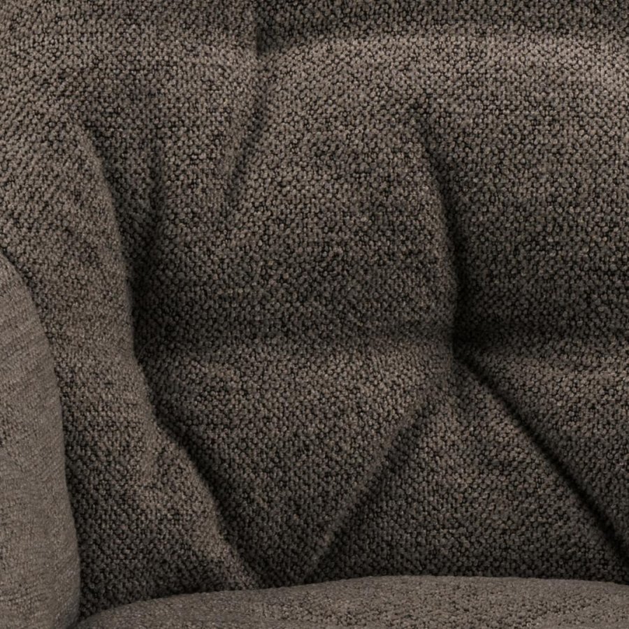 ACT NORDIC Brooke spisestuestol, med armlener - taupe stoff og svart stl