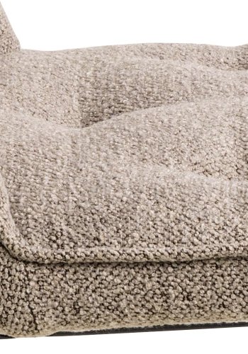 ACT NORDIC Brooke Esszimmerstuhl - beiger Stoff und schwarzer Stahl