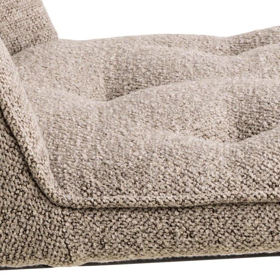 ACT NORDIC Brooke Esszimmerstuhl - beiger Stoff und schwarzer Stahl